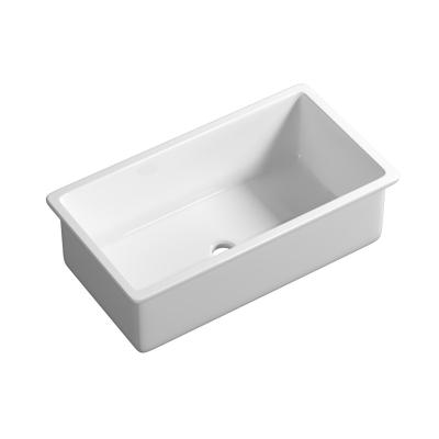 China Without Faucet Fine Farmhouse Fireclay Sink For Modern Vanity Sink Bathroom Kitchen Wash Basin Art Bowl Fashion Top Basin for sale