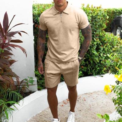 China Wholesale New Summer QUICK DRY Men's Casual Shorts Sets Short Sleeve T-Shirt Shorts Set Solid Mens Tracksuit Brand Clothing 2 Piece Sets for sale