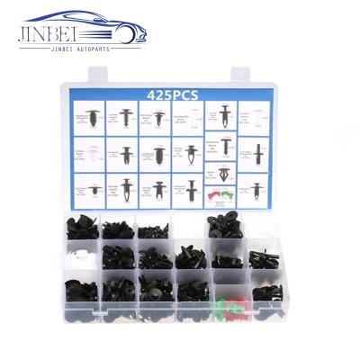 China Various Automobile Fastener 425Pcs Plastic Body Plastic Rivet, Push Button, Pin, Trim, Mount, Clamp, Auto Fastener for sale