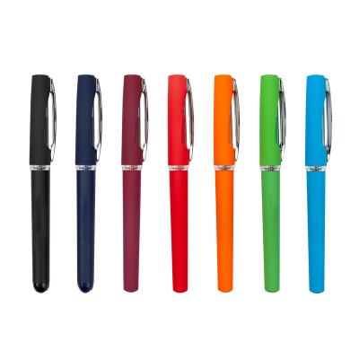 China Free Samples Wholesale Normal Plastic Cap- 0.7mm Luxury Metal Clip Personalized Custom Gel Pens for sale