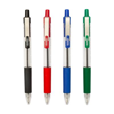 China office & School Pen Aihao Fancy Bulk 1.0mm Grip Metal Clip Retractble Plastic Rubber Ballpoint Pen for sale