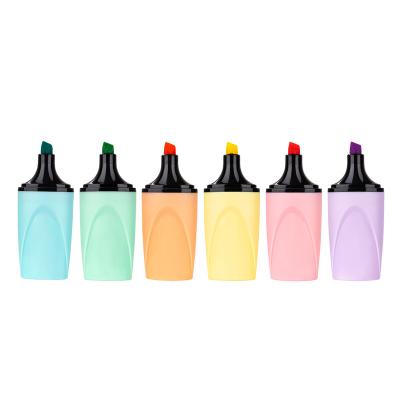 China Little ; Convenient and Easy to Carry Customize Color Neon Pastel Mini Logo Highlighter Pen Wholesale 6 Cute Multicolor for sale