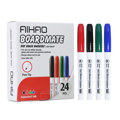 China Pocket Style AIHAO Assorted Colors White Plastic Board Pen Dry Erase Markers for sale