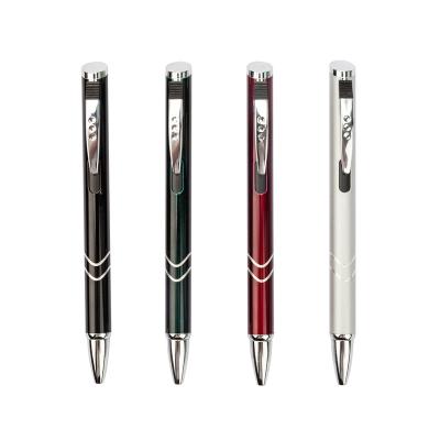 China office & School Pen Aihao Metal Retractable Side Click 0.8mm/1.0mm Ballpoint Pens for sale