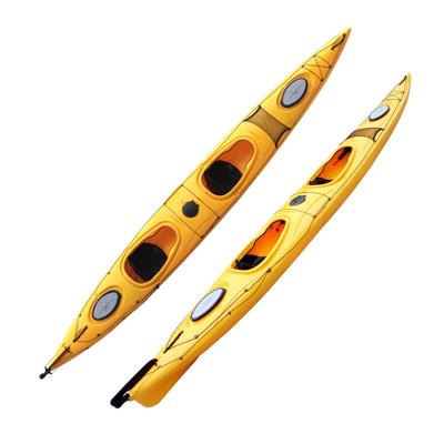 China Outdoor Tour 19ft Sit In Double Person Touring Ocean Kayak for sale