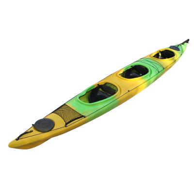 China Outdoor Activity Three Seats Kayak 19ft Family Outing Or Friends Gathering Kayak With Steering Steering System For Sale for sale