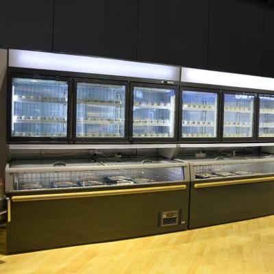 China Single-temperature Commercial Lintee Supermarket Plug In Frozen Island Freezer Ice Cream Freezer Chest Freezer 620l for sale