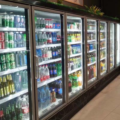 China Single-temperature Lintee Plug In Supermarket Glass Door Fridge Freezer Customized By Remote Manufacturing for sale