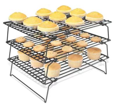 China Viable non sticking 3 tier stackable rack for cooling food and cooking food and dry rack for sale