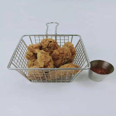 China Sustainable Stainless Steel Frying Basket/Bread Basket/Dessert Basket, Fried Food Present, Restaurant Table Serving for sale