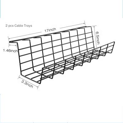 China Double Under Desk Cable Wire Tray Holder for Office and Home for sale