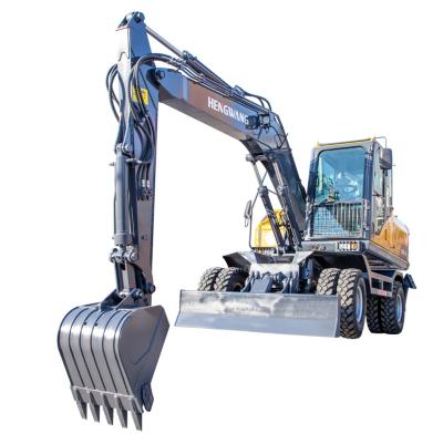 China Farms Machine 9 Ton 10 Ton Wheels Hydraulic Excavator For High Quality Earth Moving Sale for sale