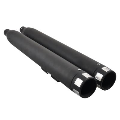 China Black Aluminum And Steel Tip Slip On Muffler Exhaust Pipes Fit For Harley Touring for sale