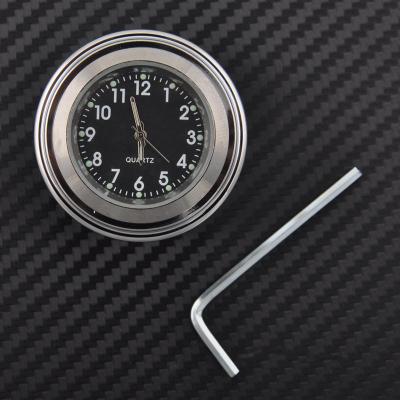 China Waterproof Motorcycle Aluminum Watch Bike Accessories Handlebar Clock Motorcycle Styling Moto Accessories Mount Dial Clock for sale