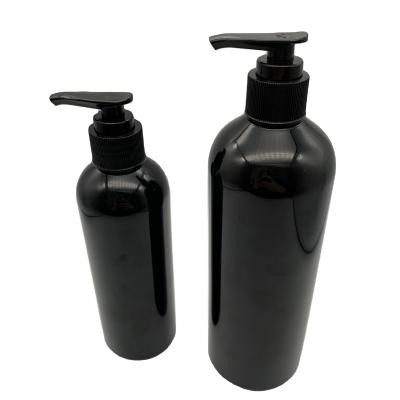 China 250ml 500ml Cosmo Cosmetic Round Plastic Shampoo Pump Bottle For Hand Sanitizer for sale