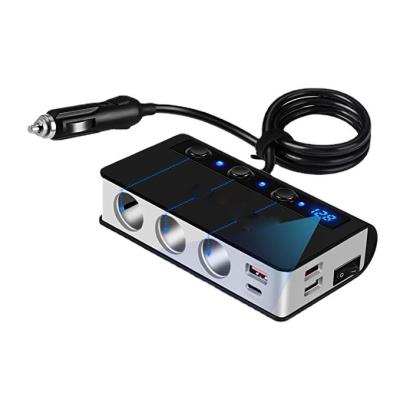 China Others Fast Car Cigarette Charging Lighter Adapter With 3 Plugs + 4 Ports PD20W + QC3.0 +USB*2 Car Charger for sale