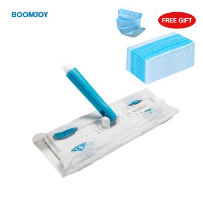 China Boomjoy Sustainable Disposable Mop Floor Cleaning Flat Mop Pad for sale