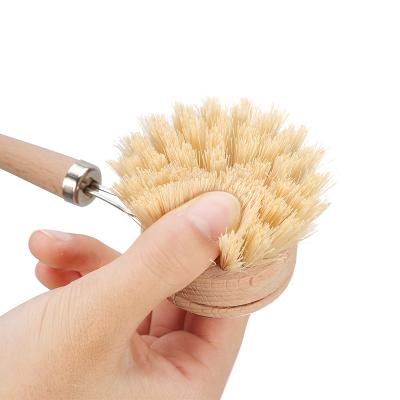 China New product long handle sustainable household boomjoy natural bamboo dish brush à venda