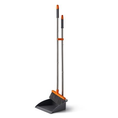 China BOOMJOY Home Household Cleaning Long Handle Broom And Dustpan Set Brooms Manufacturers for sale