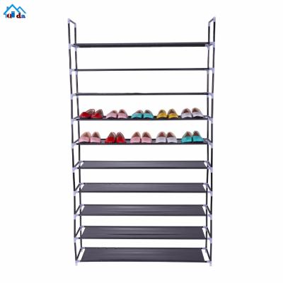 China Single Shoe Rack Cloth Shoe Cabinet (Height) 30 Pairs 10 Layer Adjustable Smart Metal for sale