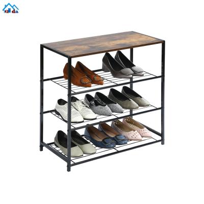 China Adjustable (Height) Shoe Rack Cabinet , Wooden Shoe Storage Cabinet Shoe Rack Designs for sale