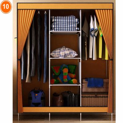 China (size)metal clothing wardrobe/adjustable colorful closet cupboard/folding portable wardrobe for sale