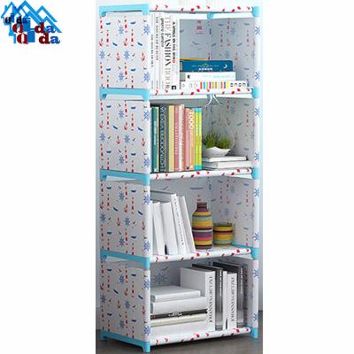 China Red Creative Plastic Kids (Height) Portable Adjustable Cabinet Style DIY Book Shelves Easy To Move for sale