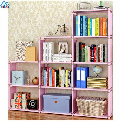 China (Height)Adjustable Double Row Book Storage Rack Shelf Bookstore Stackable Shelf for sale