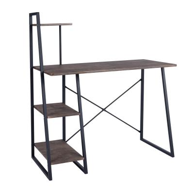 China Spacious Home Office Industrial Style Adjustable Storage (Height) Computer Desk 54 Inch Desk With 4 Shelves for sale