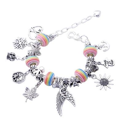 China Hiphop new popular rainbow diy creative bracelet adjustable gift box set for sale