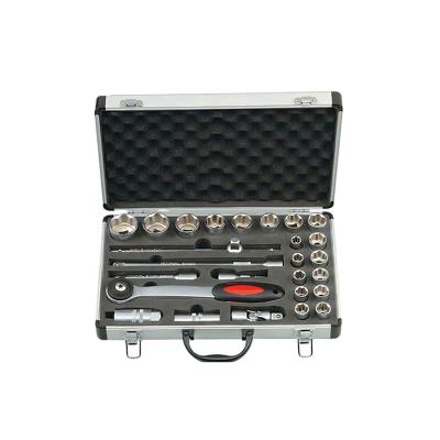 China Household and Auto Repair Tool Kit Top Grade Wrench Sets Pulls Out Box 27pcs Metric Socket Set for sale