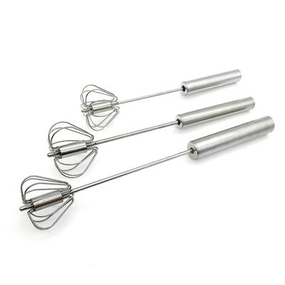 China Viable Kitchen Tool Stainless Steel Semi-automatic Push Cooking Beater For Eggs Stir Hand Mixer Egg Beater Egg Beater for sale