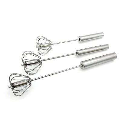 China Sustainable Food Grade Stainless Steel Material Egg Push Kitchen Mini Egg Beater for sale