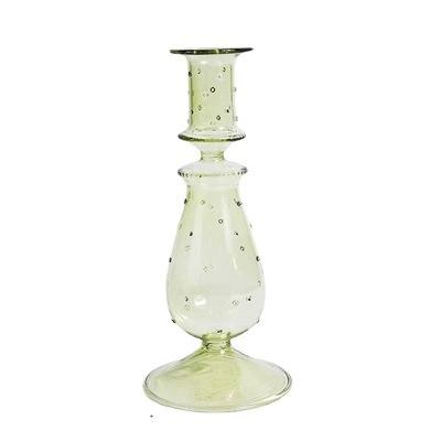 China Home Decoration Wedding Decoration Small Nordic Candle Holders Unique Design High Borosilicate Glass Candlestick for sale