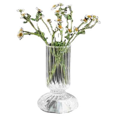 China Modern New Arrival Blown Glass Vases Home Decoration Modern Transparent Glass Vases for sale