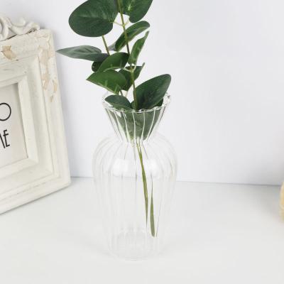 China Modern Direct Sale Big Clear Glass Vases Hand Blown Small Glass Crystal Vases for sale