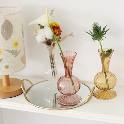 China Modern Credible Quality Cylinder Clear Glass Bud Vases Bottle Big Glass Vases for sale