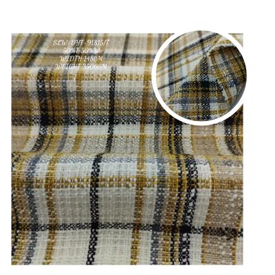 China Anti pill fashion yarn dyed fabric woven wool plaid fabric black 350gsm 50%wool polyester 50%wool fabric for coat for sale