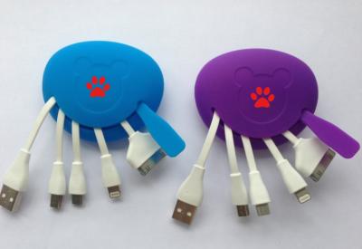 China Mickey face usb data cable, data sync cable, Multifunction data cable for mobile phone for sale