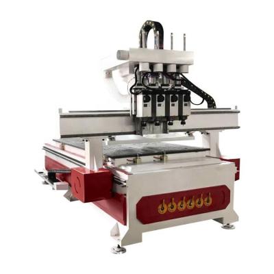 China Good Price Wood Furniture Multi Heads CNC Router Cutting Cabinet Furniture Processing Machinery With Assembly Line for sale