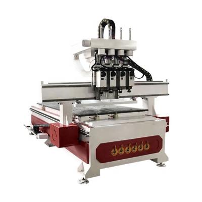 China Best Price 4 Axis Wood Furniture Cnc Router Multi Head Sideboards Automated Wood Cutting Machine Manufacturer for sale