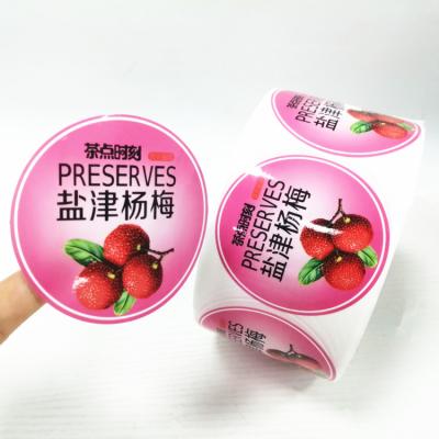 China Customized Printing Waterproof Juice Bottle Vinyl Fruit Label Roll Sticker for sale