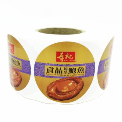 China Waterproof Sticky Label Roll Custom Printing Food Packaging Labels From Guangzhou Supplier for sale