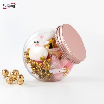 China Food 1 Liter PET Ball Shape Plastic Jar, 1000ml Empty Bottle Storage Food, Cookies, Toys for sale