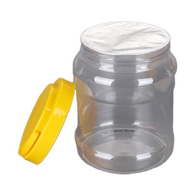 China Gift Packaging 2.5 Liter Large Container PET Plastic Jar , Empty Bottle 2500ml Craft Storage for sale