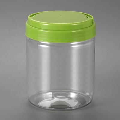 China food & Wholesale Beverage Packaging 20 Ounce / 600ml Plastic Bottles , Clear Pet Food Storage Packaging Jars for sale