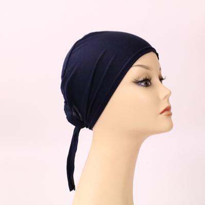 China Simple monochrome hijab hat muslims turkey hat comfortable wholesale Arab national modal lower hat 12 colors simple suit for sale