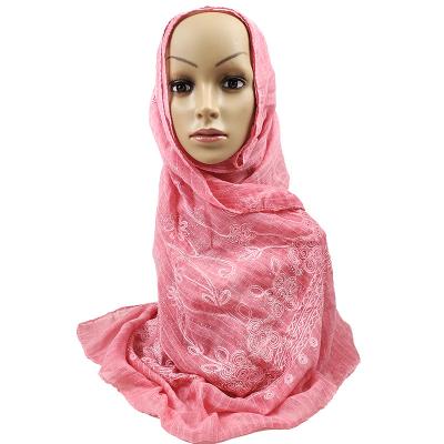 China Cozy Summer Autumn New Spring Fashion Embroidered Hot Drilling Multicolor Cotton And Linen Scarf Shawl for sale