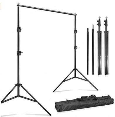 China Photographic Portable Crossbar Equipment 2.6x3m Photo Wedding Backdrop Stand With Telescopic Crossbar for sale