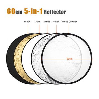 China 5 in 1 Photography Portable Collapsible Lightweight Round Reflector for Studio Photo Multi Disc 06 for sale